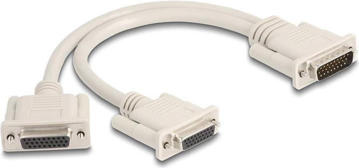 Image du produit Delock Adaptateur câble en Y Splitter D-Sub HD 26 broches mâle vers 2 (Câble d'antenne)