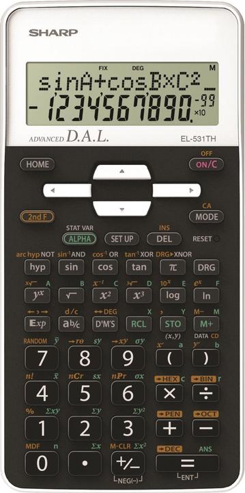 Actual product image Sharp EL-531TH Calculator Pocket Scientific Calculator Black, White (Batteries)