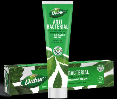 Produktbild Dabur Antibakterielle Neem-Zahnpasta 100ml Natürliche Zahnpflege mit Neem-Extrakten für frischen Atem und (100 ml)