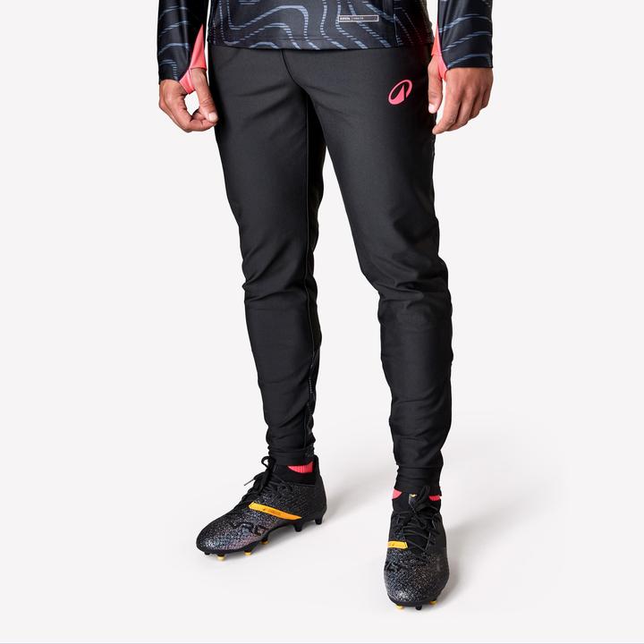 Actual product image Kipsta Women's/men's football training trousers - VIRALTO Topo black/grey (W34/L34)