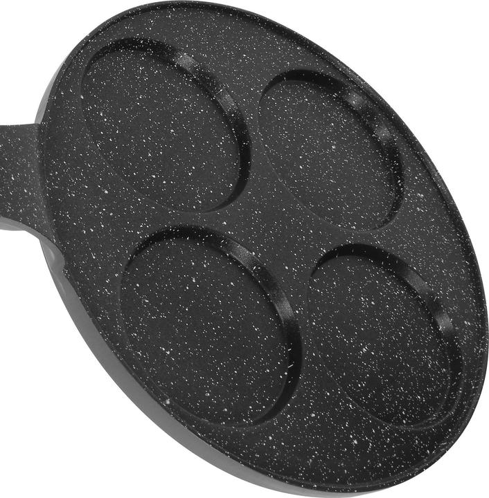 Image du produit Cheffinger Poêle à crêpes 26 cm pour 4 personnes Revêtue de marbre avec poignée ergonomique (26 cm, Poêle à crêpe)