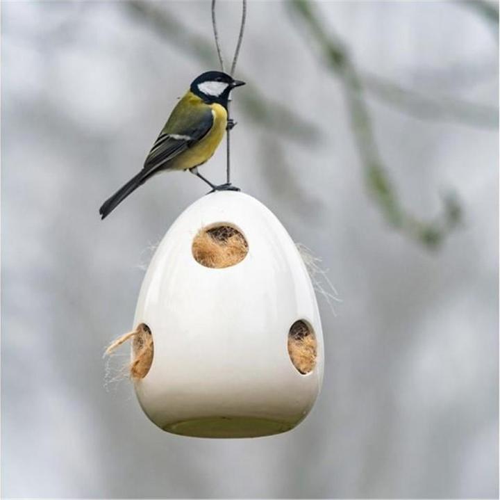 Actual product image CJ Wildlife Nesting Material Holder Fiesta White
