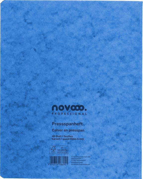 Produktbild Novooo Pressspanheft (175 x 220 mm, Kariert)