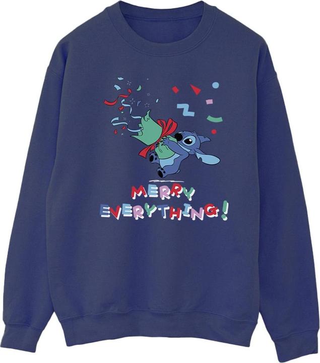 Actual product image Disney Mens Lilo And Stitch Stitch Merry Everything Sweatshirt (L)