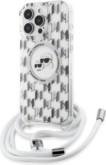 Actual product image Karl Lagerfeld KLHMP16XHCKLCT iPhone 16 Pro Max 6.9" transparent hardcase IML Crossbody Monogra (Apple iPhone 16 Pro Max)