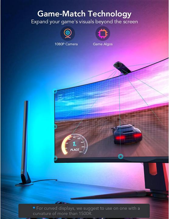 Productafbeelding Govee DreamView G1 Pro Gaming Light, RGBIC, WiFi (300 lm)