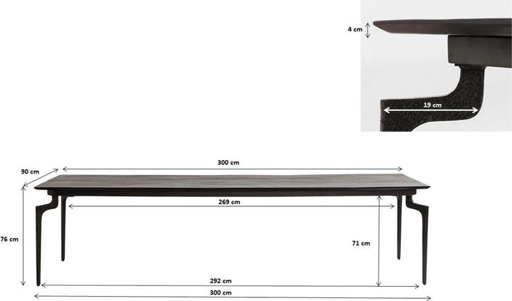 Produktbild Kare Design Tisch Bug 300x90cm (300 x 90 cm)