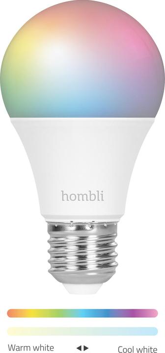 Actual product image Hombli Smart Bulb 9W RGB (2x) (E27, 9 W, 800 lm, 2 x, F)