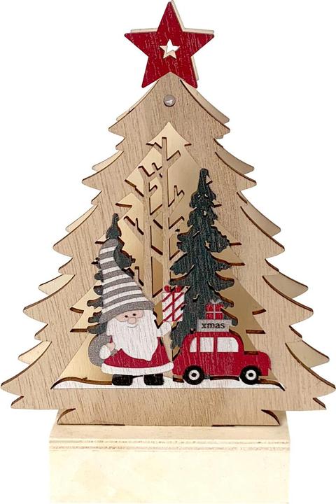 Produktbild HTI-Living Weihnachtsdeko Tannenbaum mit Weihnachtsmann und Auto