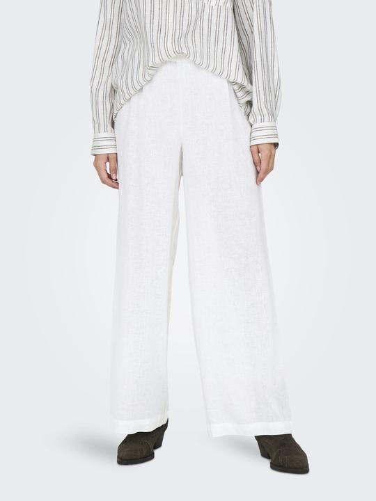 Image du produit Only Pantalon taille haute en lin mélangé Pantalon à coupe large (L)