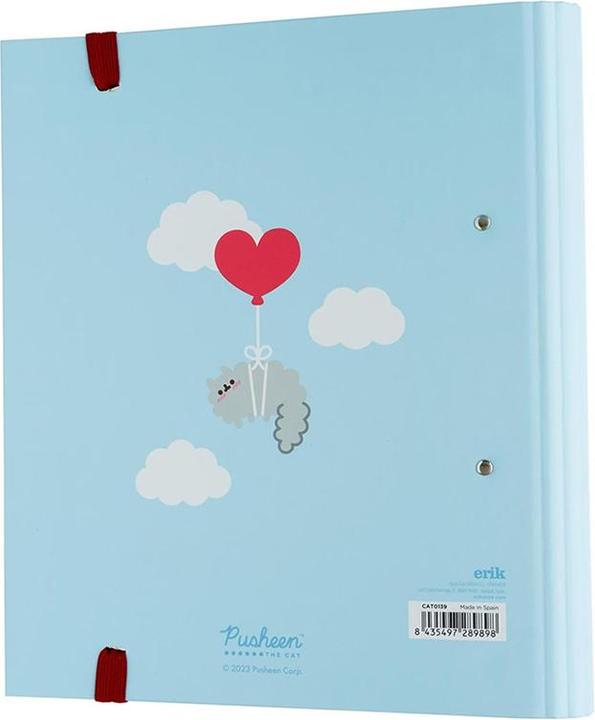 Actual product image Pusheen Ring binder A4 narrow 2 rings Cat A4 binder (A4)
