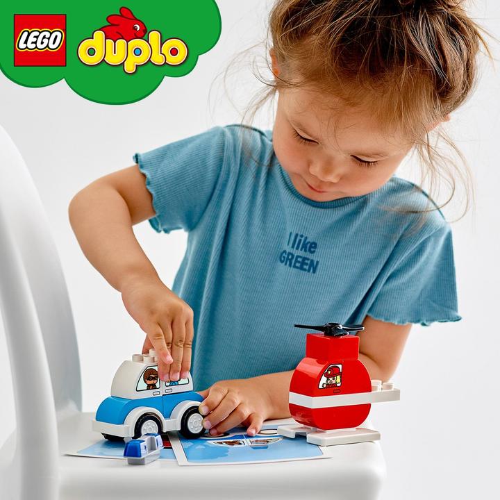 Produktbild LEGO Mein erster Feuerwehrhubschrauber und mein erstes Polizeiaut (10957)