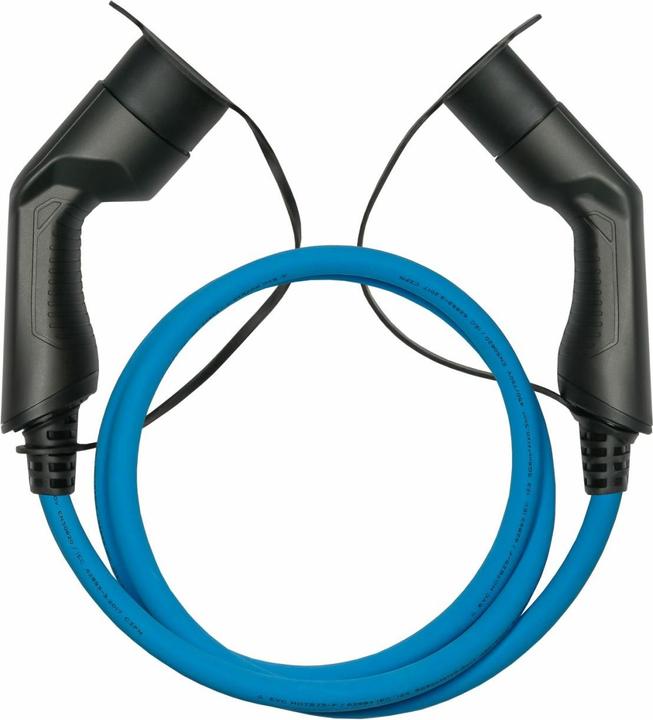 Produktbild Kabelmeister E-Auto-Ladekabel Mode 3, Typ 2 Stecker an Buchse, 3-phasig, 32 A, 22 kW, blau, 10m (EVC03-100B) (Typ 2, 22 kW, 32 A, 10 m)