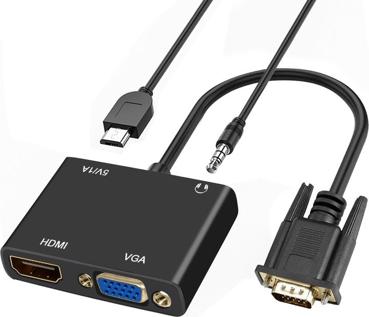Immagine prodotto Avizar VGA / HDMI + VGA con connettore da 3,5 mm (HDMI, VGA, 2 cm)