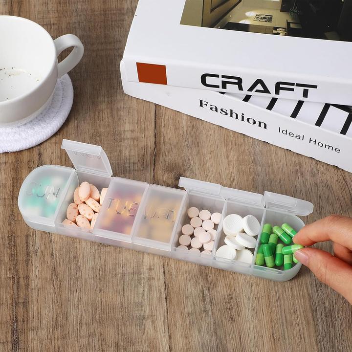 Produktbild Cbx Tablettenbox 7 Tage, Pillendose für eine Woche mit grosser Kapazität, handliche Medikamentenbox