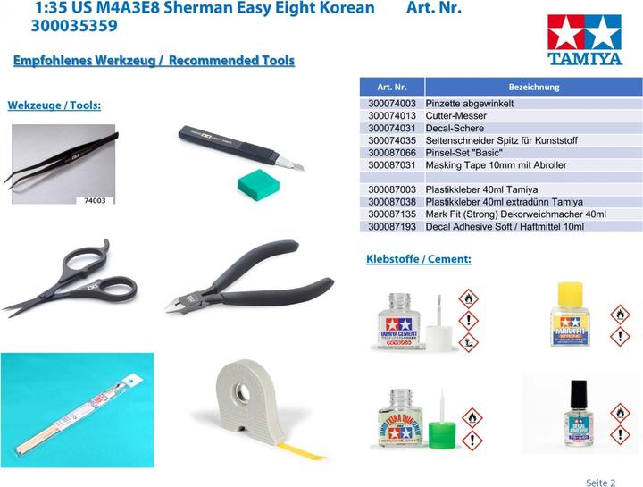 Produktbild Tamiya U.S Sherman M4A3E8 Easy Eight Korean War