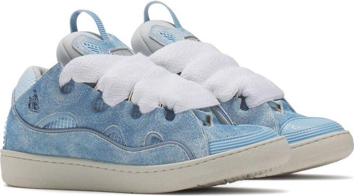 Produktbild Lanvin curb sneakers in leather and mesh color denim blue (42)