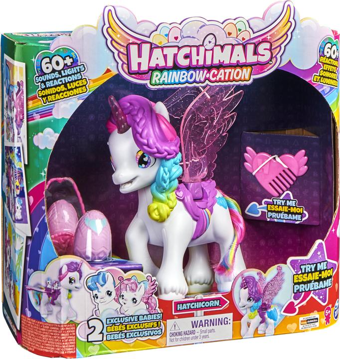 Immagine prodotto Hatchimals Unicorno interattivo con ali mobili e oltre 60 effetti luminosi e sonori