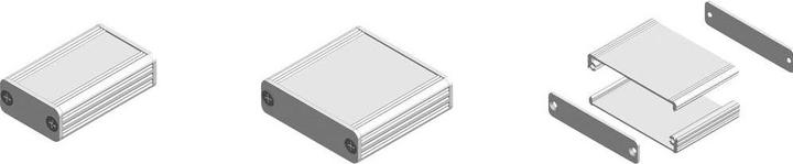 Produktbild Fischer Elektronik AKG 55 24 50 ME 10023383 Profil-Gehäuse 50 x 55 x 24 Alumini (Gehäuse)