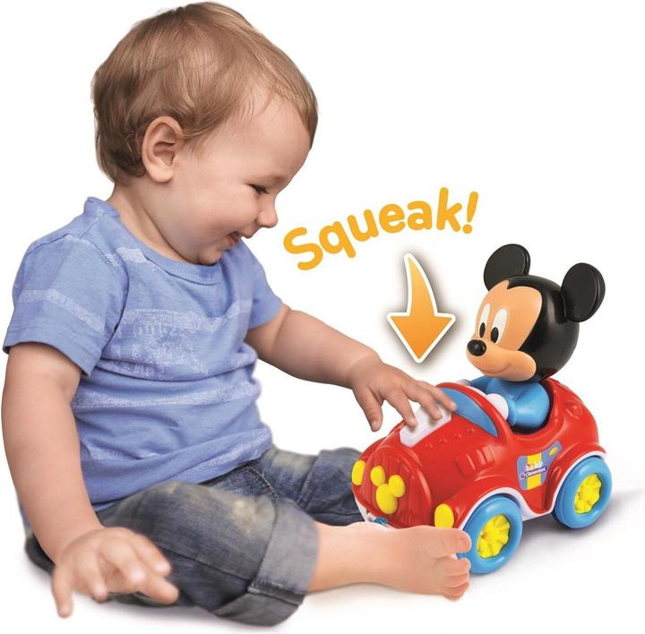 Actual product image Clementoni Baby Mickey Pull Along Car, Mickey, 10 month(s), 4 wheel(s), Multicolour