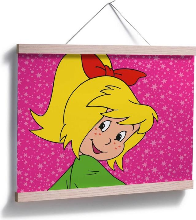Produktbild Bibi Blocksberg Gesicht auf farbigem Hintergrund (30 x 24 cm)