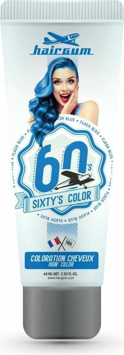 Produktbild Hairgum SIXTY'S COLOR hair color #flash blue 60 ml (Flash Blue)