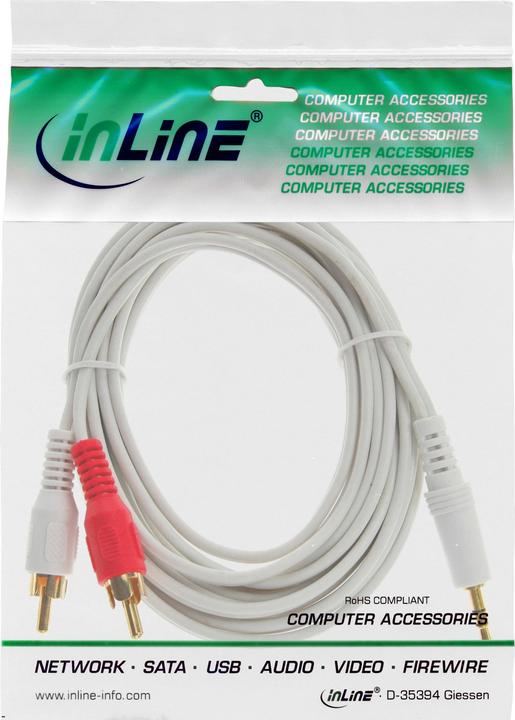 Image du produit InLine Câble RCA/Jack (2 m, RCA, Jack 3,5 mm (AUX))