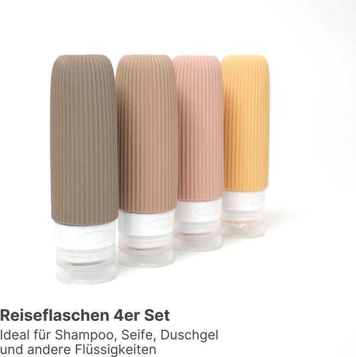 Image du produit Hermex Set de 4 bouteilles de voyage pour shampoing (Produits d'hygiène, Flacons pour liquide, Nécessaire)