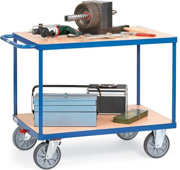 Image du produit Fetra Table roulante lourde 2401, 2 plateaux, 600 kg, poignée horizontale (600 kg)