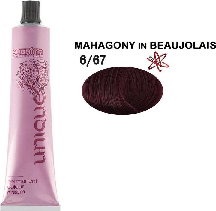 Subrina Professionelles Unique Permanentes Haarfärbemittel 667 Dunkelblond Beaujolais - 100 Ml (667 Dunkelblond)