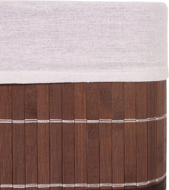 Produktbild Swisshandel24 4x Aufbewahrungskorb, Korb Aufbewahrungsbox Ordnungsbox Sortierbox Regalkorb, Bambus braun