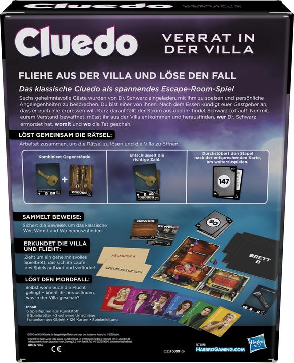 Actual product image Hasbro Gaming Cluedo Escape (German)