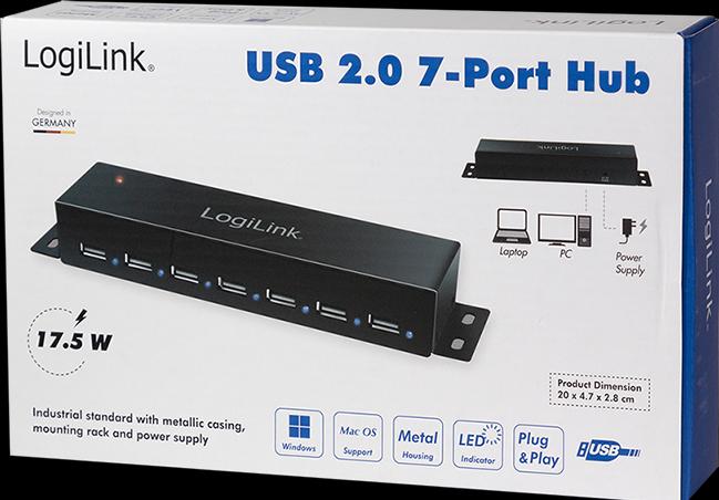 Image du produit LogiLink UA0148 (USB-A, 7 Ports)
