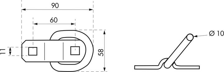 Image du produit Thirard Lot de 2 anneaux d'arrimage, 10mm, zingué -