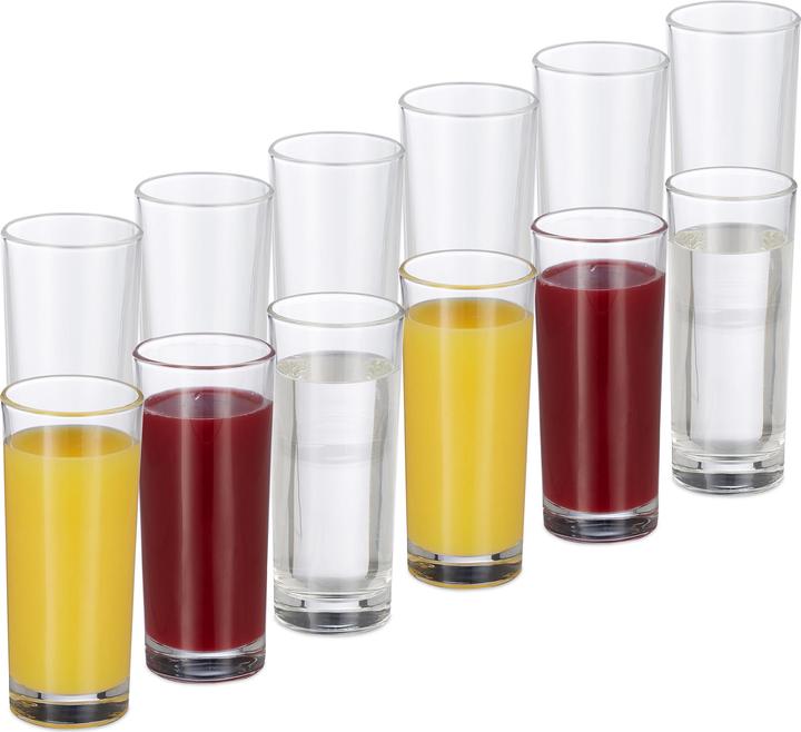 Image du produit Relaxdays Lot de 12 verres, boissons (3 dl, 12 x, Verres à long drink)