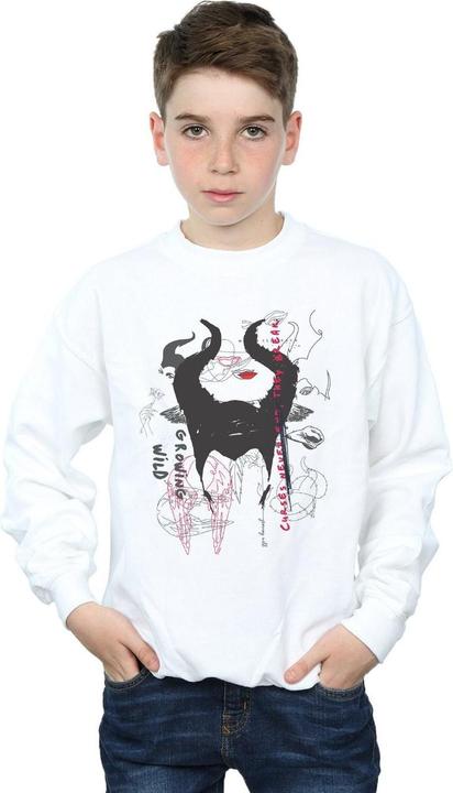 Actual product image Disney Boys Maleficent Mistress Of Evil Growing Wild Horns Collage Sweatshirt (152, 158)