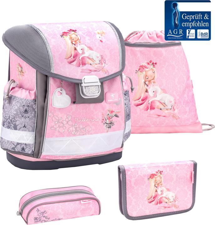 Belmil CLASSY Schulrucksack 4-teiliges-Set Ballerina (19 l)