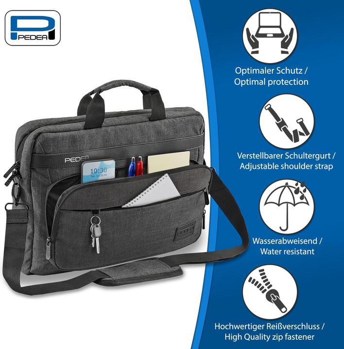 Produktbild Pedea Laptoptasche URBAN compact 43,9cm (17.3"), grau (17.28")