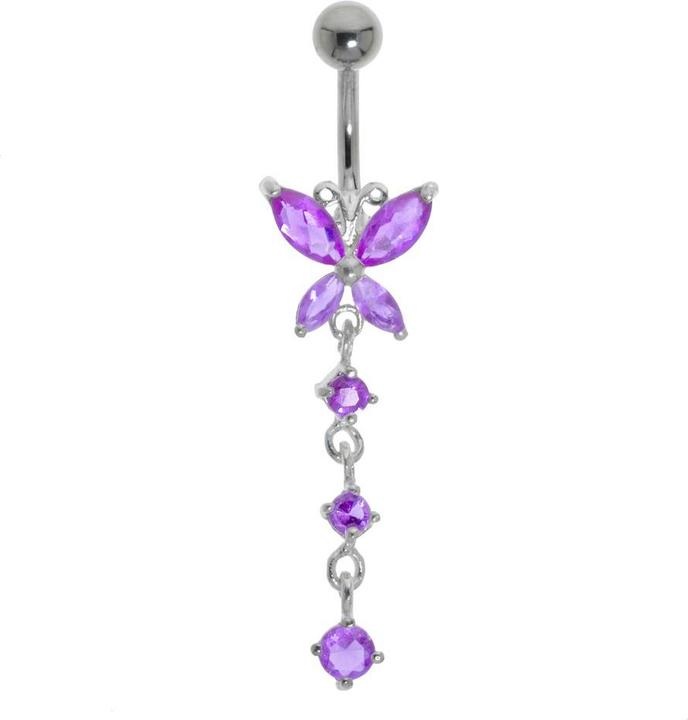 Image du produit Bijouteria Piercing nombril (Acier inoxydable, Argent 925, Cristallin)