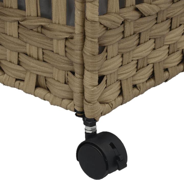 Image du produit VidaXL Panier à linge à roulettes 66x35x60 cm rotin,Matériau : rotin