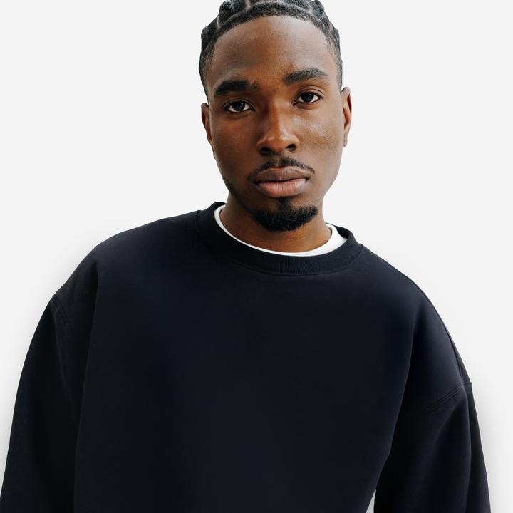Actual product image Decathlon Sweatshirt Herren Oversized Rundhals - schwarz (L)