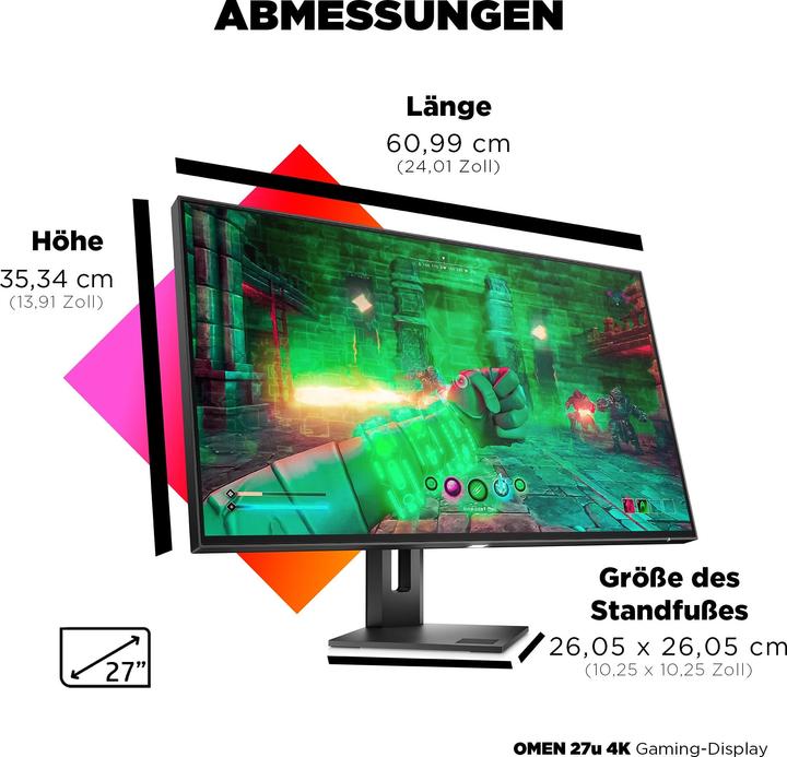 Immagine prodotto HP Omen 27u (3840 x 2160 pixel, 27")