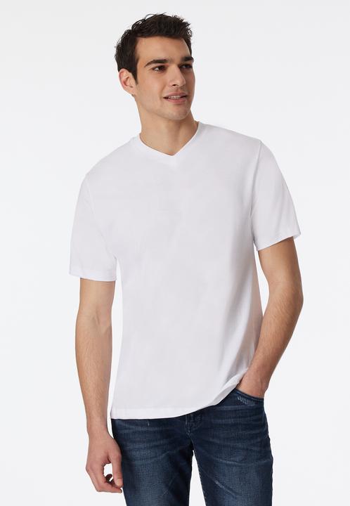 Produktbild Schiesser 2er - Pack Herren American T- Shirts mit V-Ausschnitt, 100% Baumwolle (S)