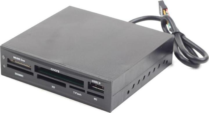 Actual product image Gembird FDI2-ALLIN1-02-B - Card reader - All-in-one - 8.9 cm (3.5 inch) (USB 2.0)