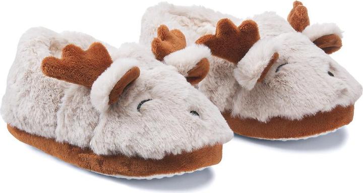 Actual product image La Redoute Collections Hausschuhe mit Rentierkopf (31)