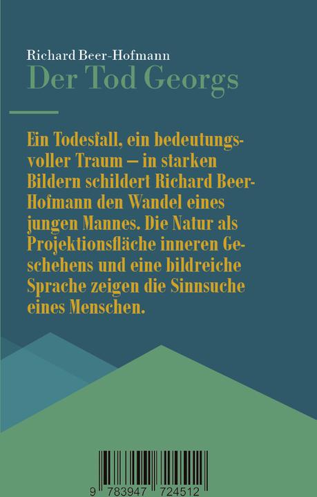 Actual product image Der Tod Georgs (German, Richard Beer-Hofmann, 2024)