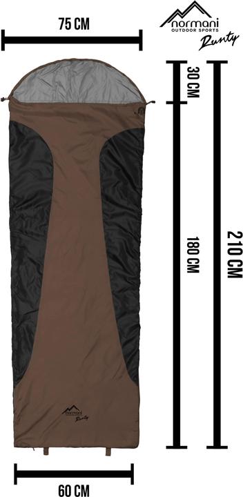 Actual product image Normani Ultralight sleeping bag (zip left) Runty (210 cm)