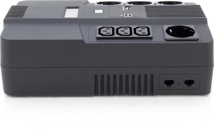 Produktbild Digitus All-in-One USV, 600VA/360W, LED x1, 4x CEE 7/7,3x IEC C13, USB (600 VA, 360 W, Line-Interaktiv USV)