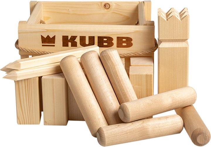 Actual product image Selecta Spielzeug KUBB Vikings game in a wooden box