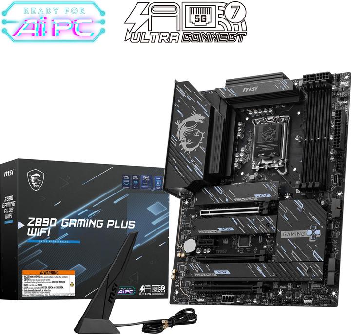 Produktbild MSI Z890 GAMING PLUS WIFI (LGA 1851, Intel Z890, ATX)